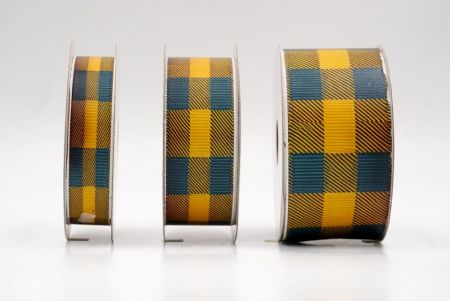 Kräftiges Gelb & Türkis Karoband_AI